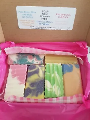 Letterbox Soap Gift Set 6 Handmade Soap Box Vegan Natural Uk Made Box 72 • £5