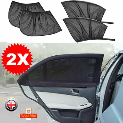 2X Universal Car Sun Mesh Blind Rear Window UV Protector Sun Shade For Baby Kids • £6.99