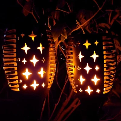£13.29 • Buy Solar Dancing Flame LED Torch Stake Flickering Outdoor Garden Light Set Of 2