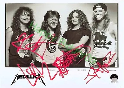 METALLICA X4 James Hetfield Lars Ulrich Kirk Hammett Beautiful Signed 7x5 Photo • £5.99