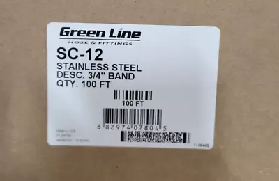 SC-12 Strapping Band 201 Stainless Steel 3/4  X 0.030  X 100' • $39.99