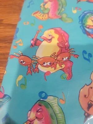 New Vintage Artfaire Fish Musical Band All Occasion Gift Wrap Paper  • $15