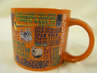 MONTY PYTHON Quotes Orange Coffee Mug 12 Oz 2013 Unemployed Philosophers Guild • $5.99