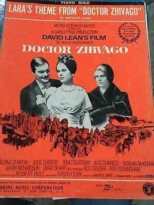 LARA'S THEME FROM  DOCTOR ZHIVAGO  By MAURICE JARRE PIANO SOLO SHEET MUSIC • $14.50