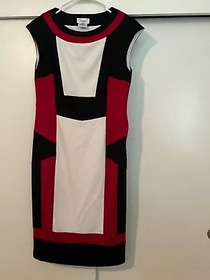 Maggy L Womens Dress 8 Sheath Sleeveless Color Block (read Description Please)  • $5