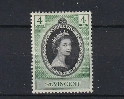 ST VINCENT 1953 QEII Coronation LMM • $1.23