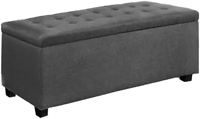 Tufted Storage Ottoman Foot Rest Stool Bench Padded Seat Blanket Box Chest Bedr • $191.11