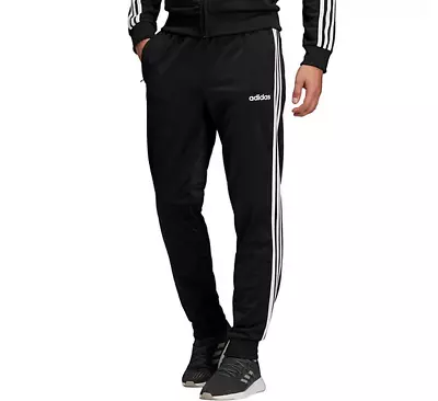 Mens Adidas Essential Fleece Tapered Cuff Pants Sweatpants Joggers 3 Stripe New • $30.02