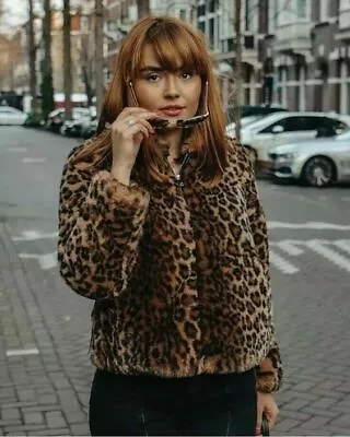 $79.99 • Buy Zara Authentic Leopard Faux Fur Short Jacket Size S M Ref. 4341/219