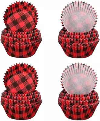 Cupcake Wrappers Bulk 100 Pack Christmas Baking Cups Party Supplies • $13.99