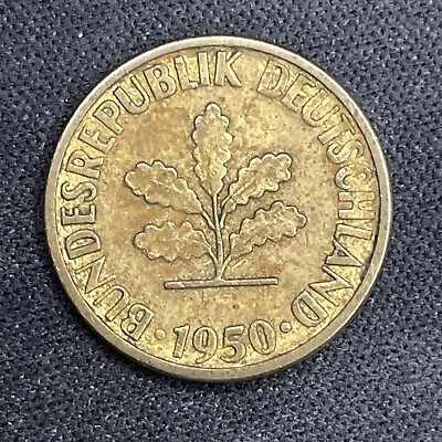 1950-G Germany 5 Pfennig Circulated Lot Z27 • $0.99