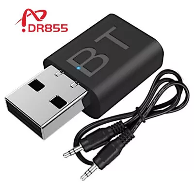 Bluetooth 5.0 Audio Receiver USB 3.5mm AUX Adapter Car TV PC Speaker • $5