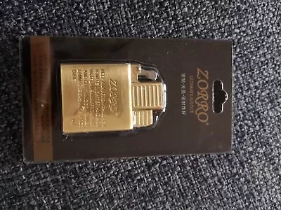 Zorro Butane Double Jet Flame Lighter Insert - Brass/Gold - Fits: Zippo • £14