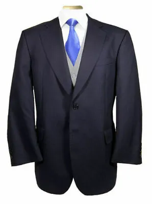 £14.99 • Buy Men's Navy Herringbone Masonic Lounge Jacket Formal Suit Business Smart 34-50 