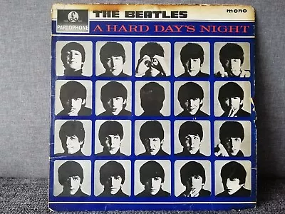 THE BEATLES - A HARD DAY'S NIGHT (1964; Mono; 1st Press) PMC 1230 .          LP. • £7.99