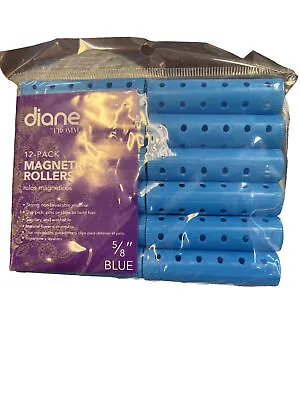 Diane #D2716 Magentic 5/8  Hair Rollers 12pk BLUE  • $3