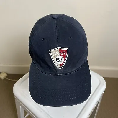 Polo Sport Ralph Lauren Badge Hat Navy Blue OSFA Men's Embroidered Cotton • $60