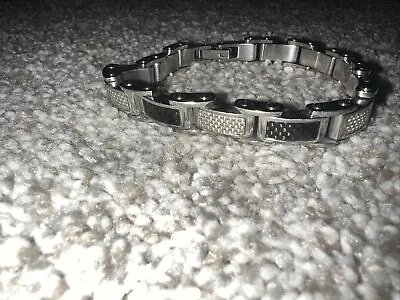 Strong Titanium Magnetic Bracelet Men Silver Arthritis • $39.99