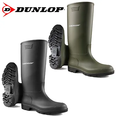 Unisex Dunlop Wellingtons Boots Wellies Waterproof Snow Rain Rubber Work Shoes • £15.99