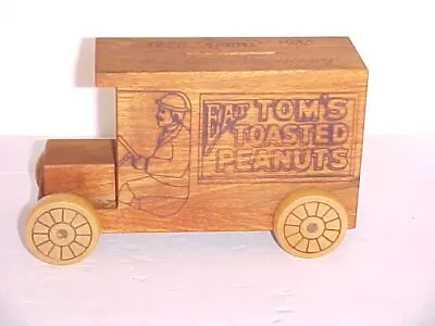 Vintage Tom's Peanut Wood Truck Bank Toms Jar Store Lance Gordons Display • $24