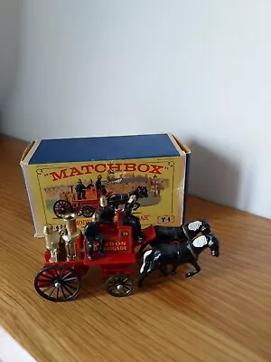 Matchbox Lesney MOY Y4 Horse Drawn Fire Engine Boxed • £11.50