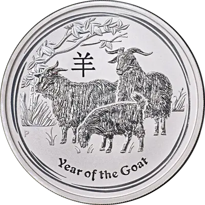 2015 Australia 5 Ounce Silver - Year Of The Goat - Lunar Series II - BU • $201