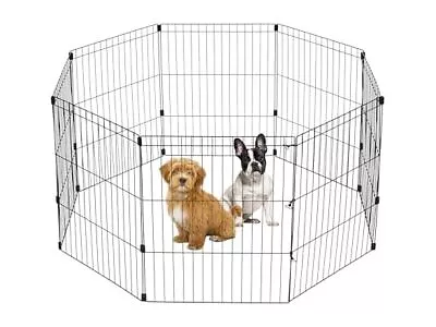 IRIS USA Exercise 8 Panel Wire Metal Pet Playpen For Dogs (30  H) • $45.95