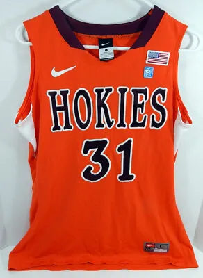 2010-11 Women's Virginia Tech Hokies Monet�Tellier #31 Game Used Orange Jersey • $99.99