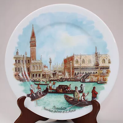 Vintage Porcelain Plate Marked Camaletto Venezia Bacimo Di S. Marco Colorful • $9.97
