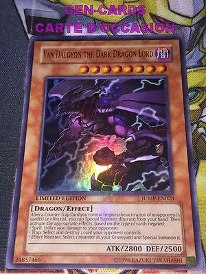 OCCASION Yu Gi Oh VAN'DALGYON THE DRAGON LORD OF DARKNESS JUMP-EN02 Card • $4.26