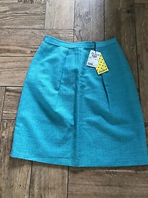£30 • Buy Luisa Spagnoli Stunning Linen Blend Turquoise Skirt Size 12 IT 44 Bnwt Was €180