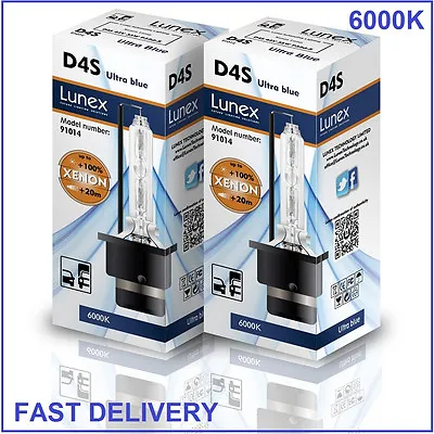 2 X D4S Genuine LUNEX XENON BULB 6000K Compatible With XenEco 42402 Xenarc 66440 • $39.86