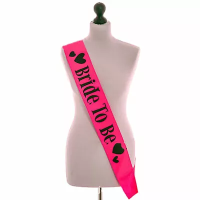 Bride To Be Writing Satin Sash 1pcs  Decor Hens Night Bachelorette Party AU  • $7.99