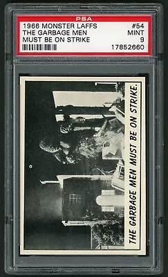 1966 Topps Monster Laffs #54 The Garbage Men Must Be On Strike PSA 9 • $45.89