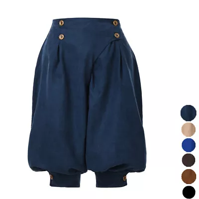 Victorian Loose Pants For Women Pirate Pant Medieval Viking Halloween Bloomers • $15.99