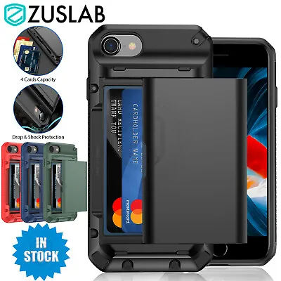 $15.95 • Buy For Apple IPhone SE 2022 8 7 Zuslab Wallet Card Slot Holder Shockproof Cover