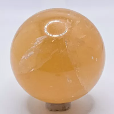 56mm Golden Orange Calcite Sphere Polished Sparkling Crystal Mineral Ball China • £25.44