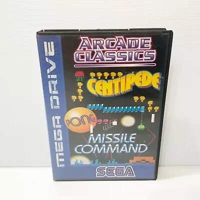 Arcade Classics - Centipede / Pong + Manual - Sega Mega Drive - Tested & Working • $118.88