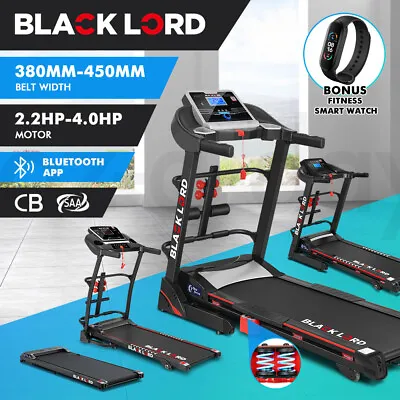 $309.95 • Buy BLACK LORD Treadmill Electric Home Gym Exercise Run Machine Incline Fitness