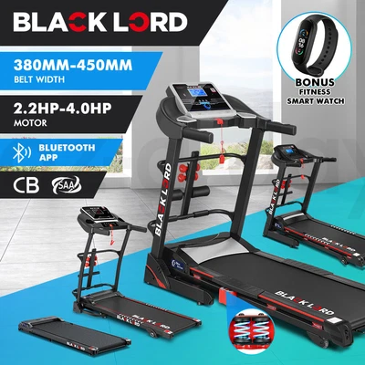 $309.95 • Buy BLACK LORD Treadmill Electric Home Gym Exercise Run Machine Incline Fitness