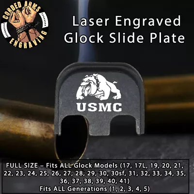 USMC Bulldog - Glock Rear Slide Plate Back Plate For Full Sized GlocksGen1-5 • $15.99