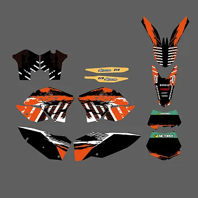 Graphics Kit Backgrounds Decal For KTM 200 250 300 350 450 500 530 EXC 2008-2011 • $52.99