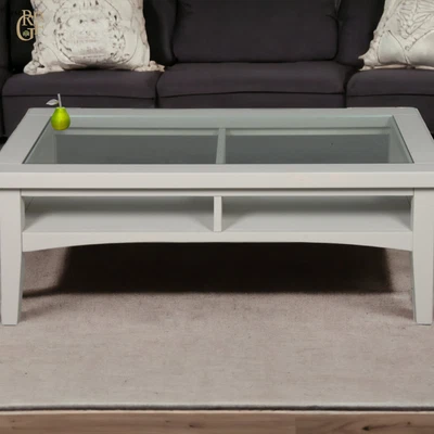 £10 • Buy GROFurniture Solid Coffee Table, Hand Painted Coffee Table With Glass Top