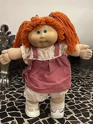 Vintage Cabbage Patch Doll 1980s Red Hair Green Eyes Signed Xavier Roberts • $7.50