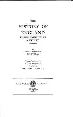£7.12 • Buy A History Of England In The Eigheenth Century, Thomas Babington Macaulay, Good C