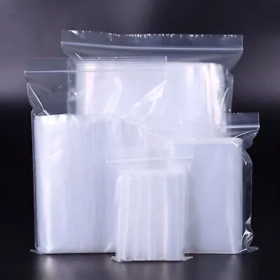 Transparent GRIP SEAL BAGS Heavy Duty Grip Zip Lock Bags • £2.35