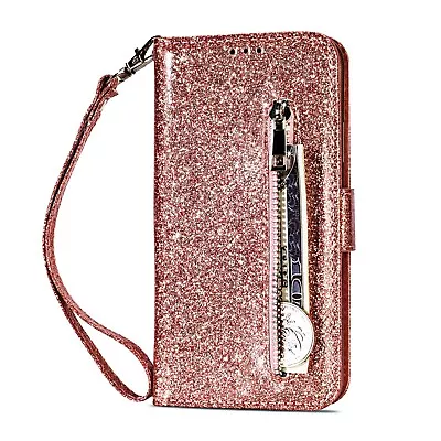 Shockproof Glitter Wallet Leather Flip Case For Samsung S24 S23 S22 S21 S20 Plus • $12.89