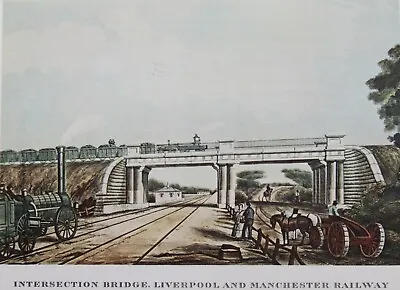 Intersection Bridge Liverpool And Manchester Railway. 1965 Print. J Pollard. • £6.18