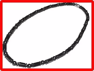 Men's Magnetic Hematite Necklace Black Hexagon 20  • $17.75