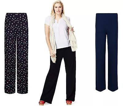 £19.99 • Buy Ex M&S Marks Spencer Wide Leg Pull-On Jersey Trousers. 4 Colours. Sizes 6-24
